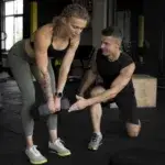 Personal trainer coaching female client in gym – average cost of personal trainer Australia.