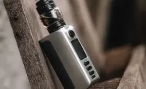 Close-up of a vape device related to vaping and running performance concerns.