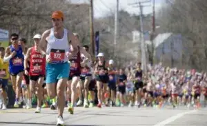 how much is a half marathon race scene with runners