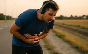 Runner feeling nauseous after running on the road