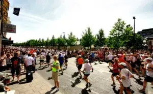 Runners participating in the Stockholm Marathon, pne of best marathons in Sweden
