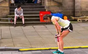 Runner bending over after finishing a run demonstrating how to run without hurting your knees