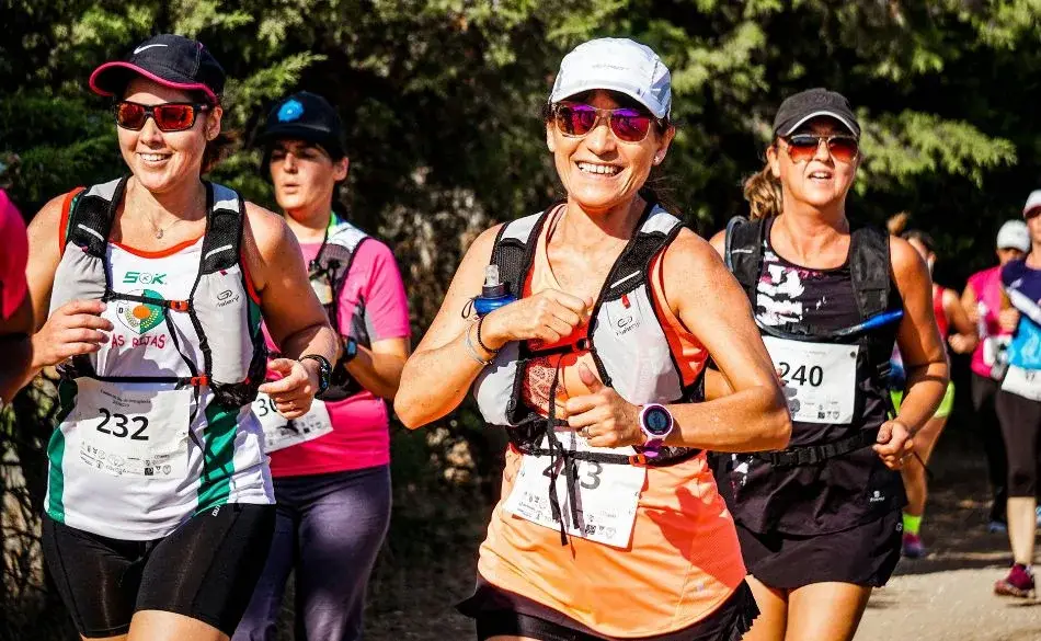 Runners enjoying one of the most fun marathons in the world during a scenic race