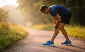 Runner slowing down during a run due to pain during running versus after running